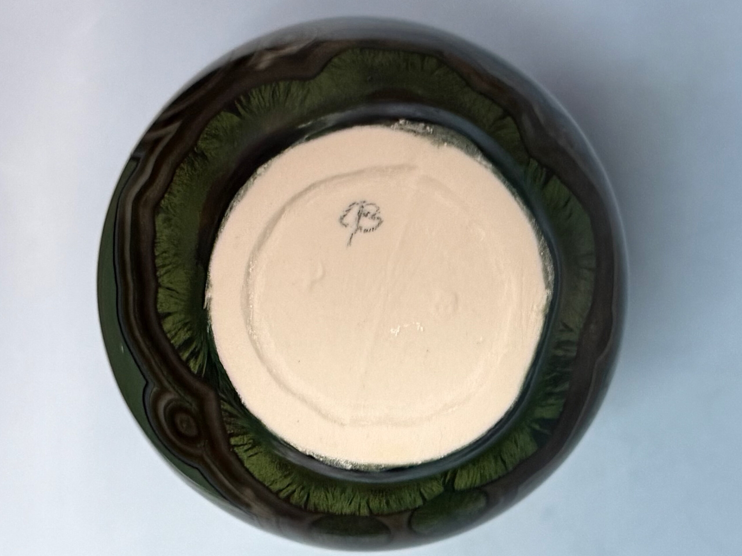 Malachite Crystalline Glazed Porcelain Onion Vase - Image 6