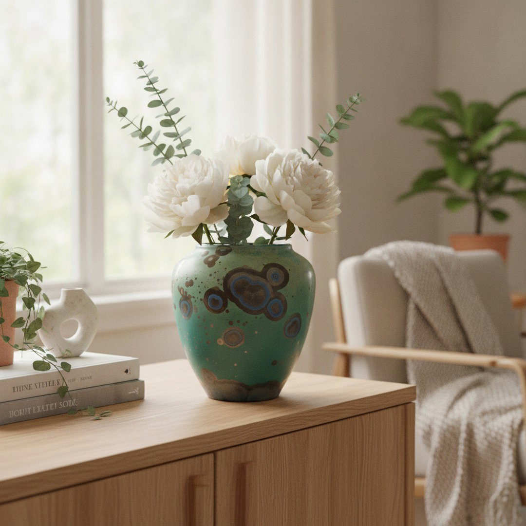 Galaxy Crystalline Glazed Classic Porcelain Flower Vase - Image 3